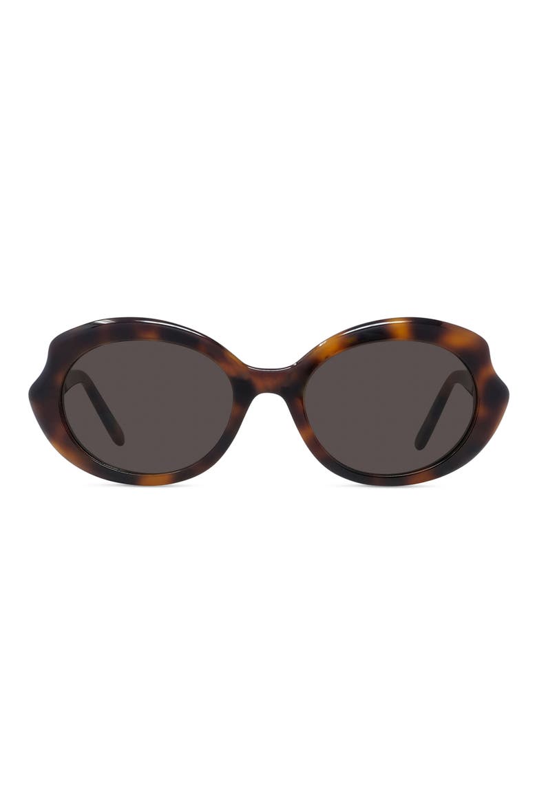 Thin Mini 54mm Oval Sunglasses, Main, color, DARK HAVANA / BROWN