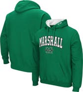 COLOSSEUM Men's Colosseum Kelly Green Marshall Thundering Herd Arch and Logo Pullover Hoodie