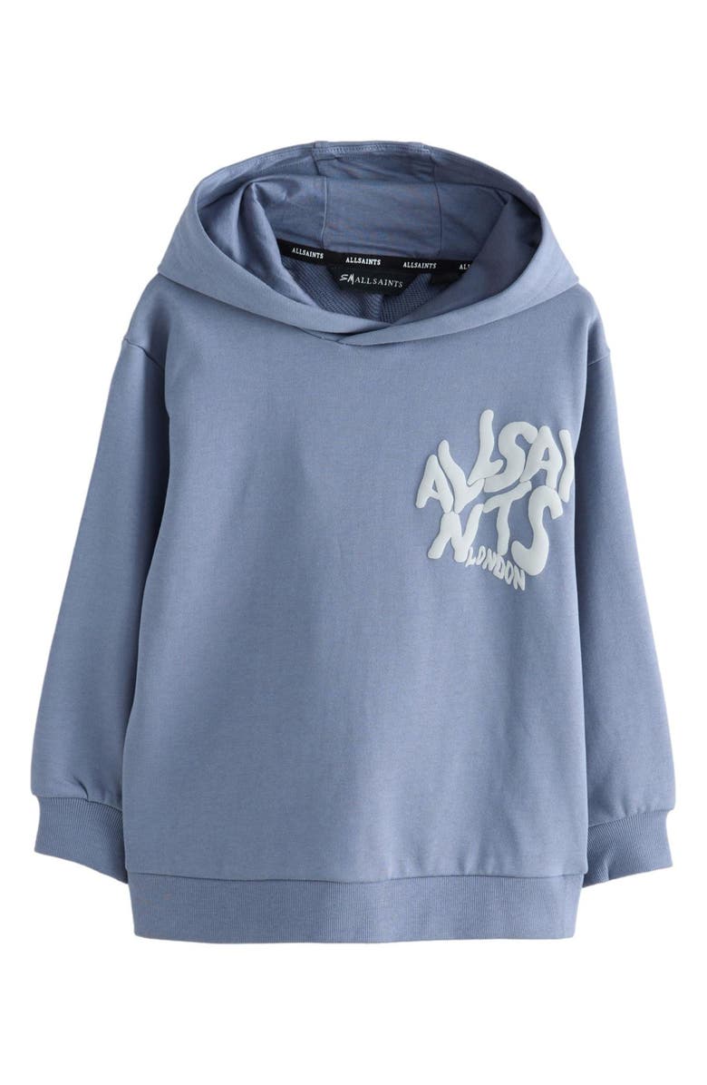 smALLSAINTS by ALLSAINTS Kids' Oversize Orlando Logo Cotton Hoodie, Main, color, Blue