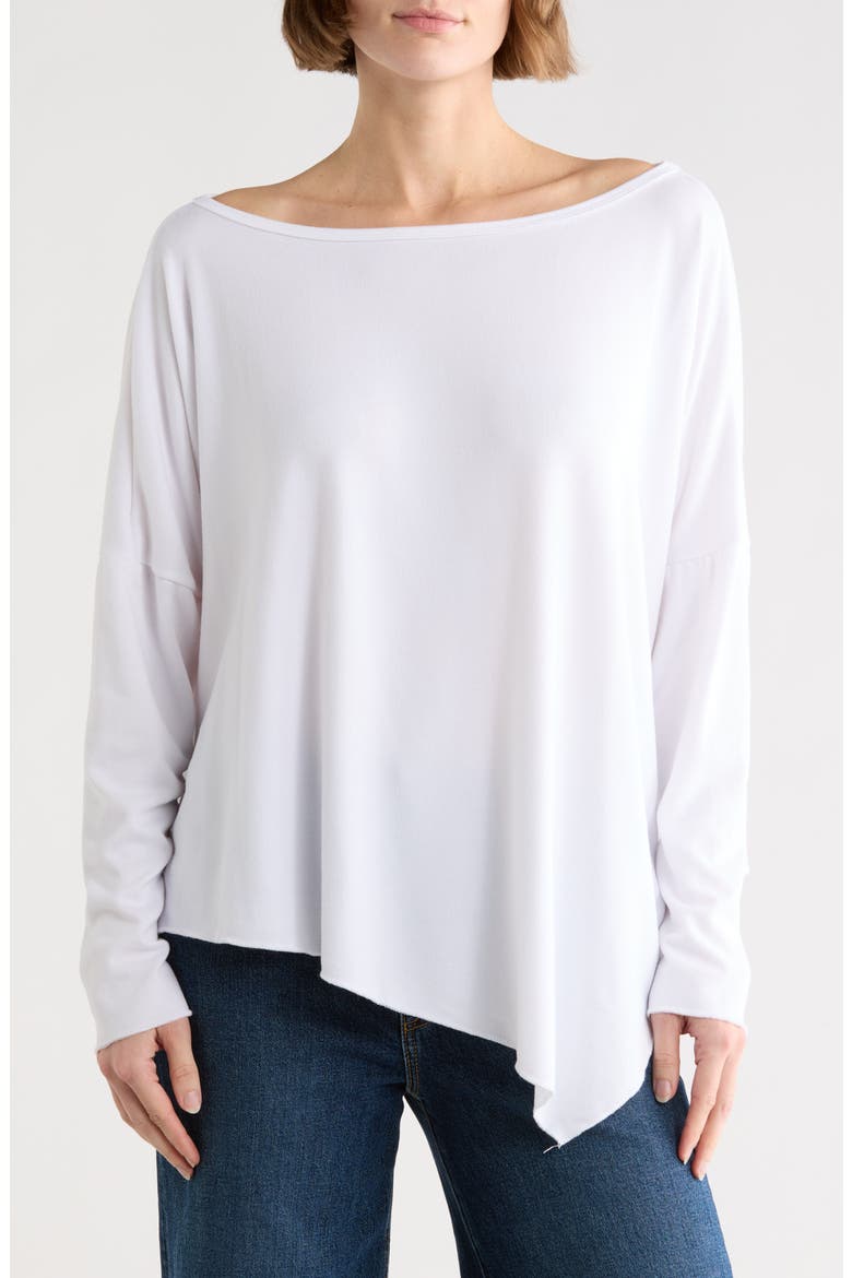 Tie Dye Asymmetrical High-Low Hem Sweater, Main, color, IVORY