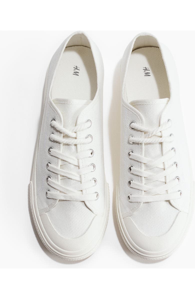 H&M Twill sneakers, Alternate, color, White