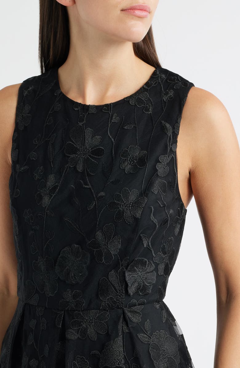 Sam Edelman Floral Embroidered Minidress, Alternate, color, Black
