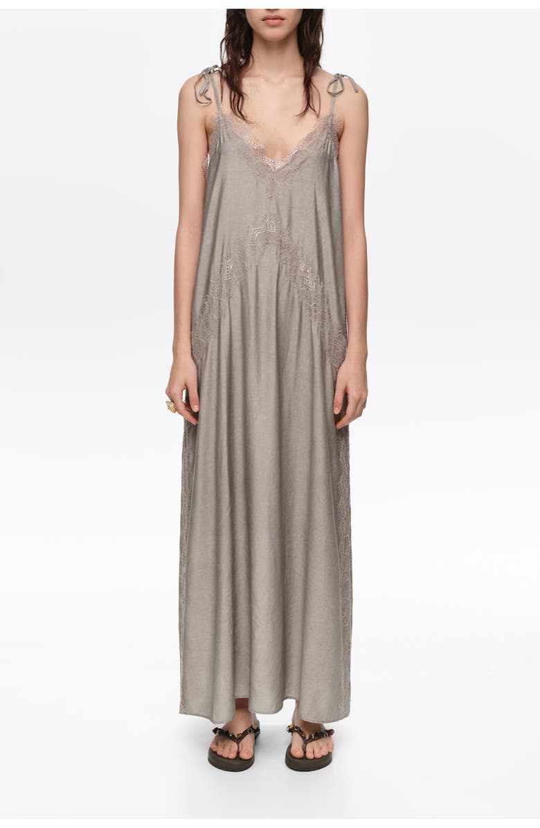 Bimba y Lola Fluid Dress, Alternate, color, Silver
