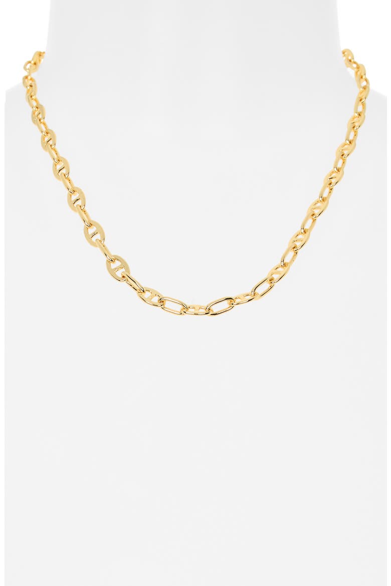 Demi-Fine Mariner Chain Necklace, Alternate, color, GOLD