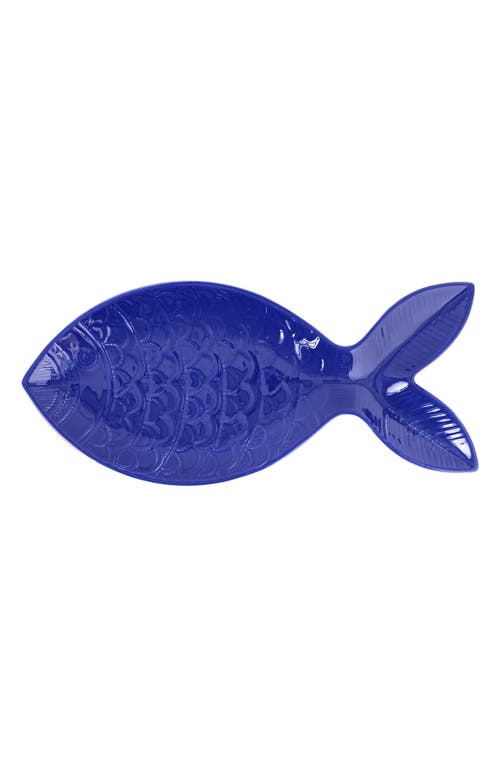 VIETRI Santorini Figural Fish Platter in Blue 