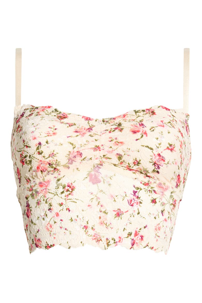 Floral Lace Longline Bralette, Alternate, color, FIELD FLORAL
