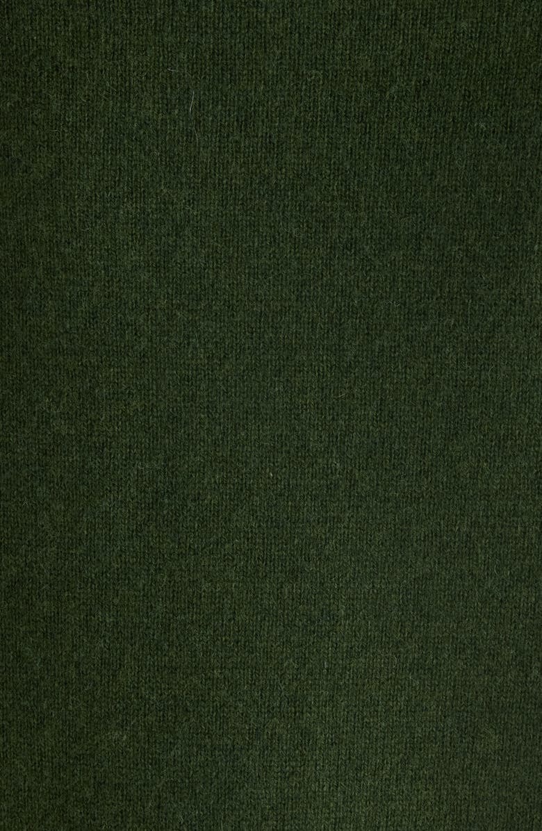 Acne Studios Face Patch Wool 
Yak Hair Cardigan, Alternate, color, Bottle Green