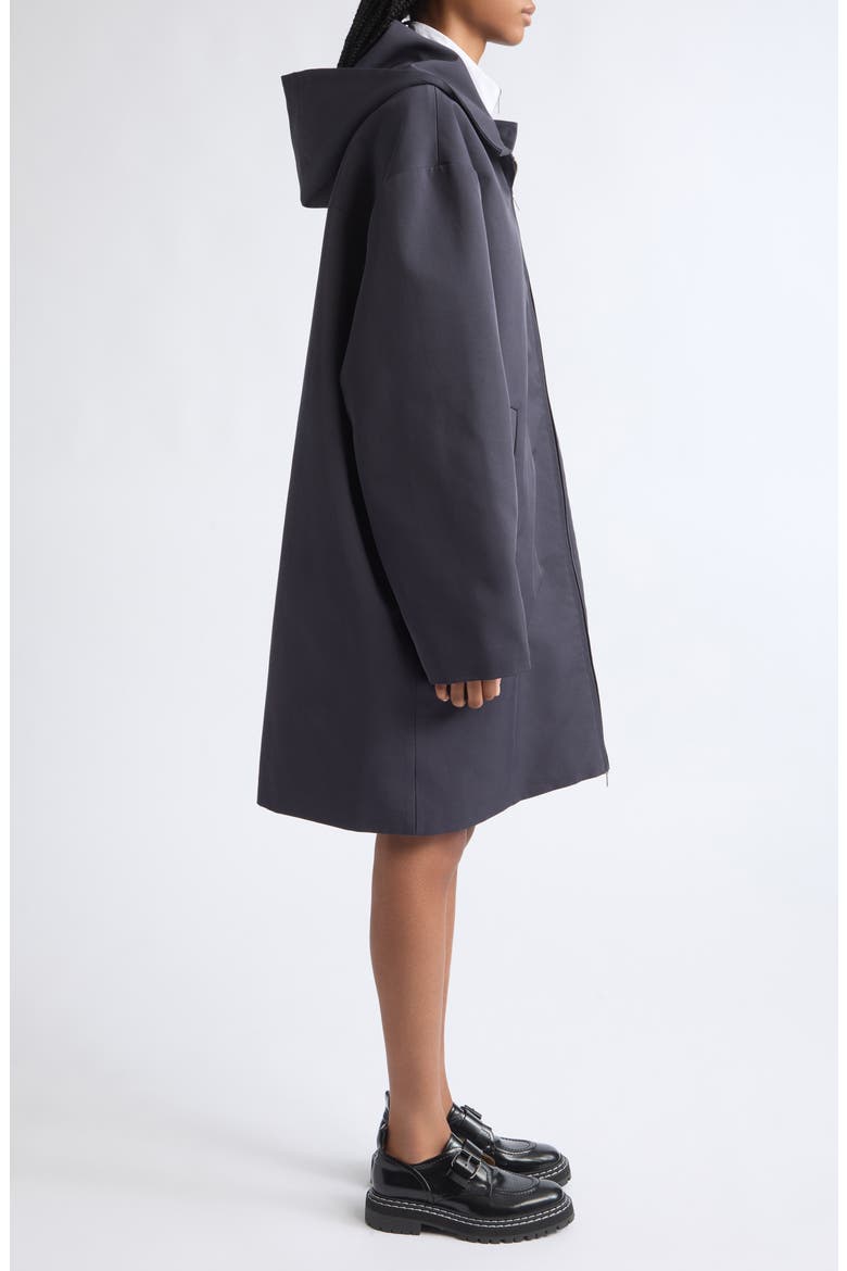 Double Layered Contrast Parka, Alternate, color, NAVY/ WHITE
