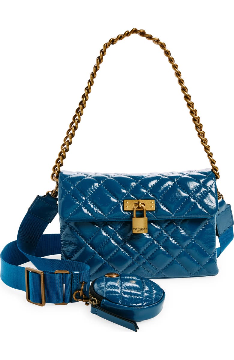 Kurt Geiger London Brixton Medium Lock Quilted Shoulder Bag, Main, color,