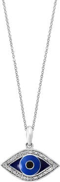 EFFY Sterling Silver Diamond Evil Eye Pendant Necklace