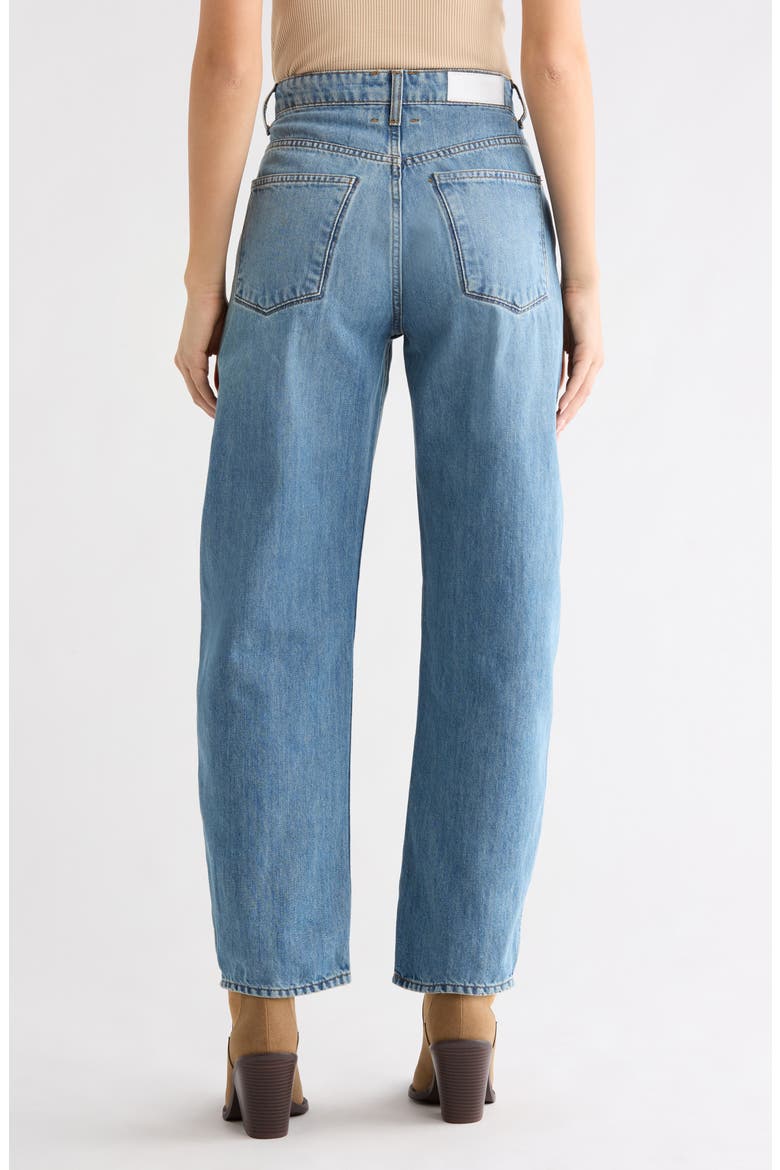 The Rewind Reversible High Waist Crop Barrel Leg Jeans, Alternate, color, THUNDERSTRUCK