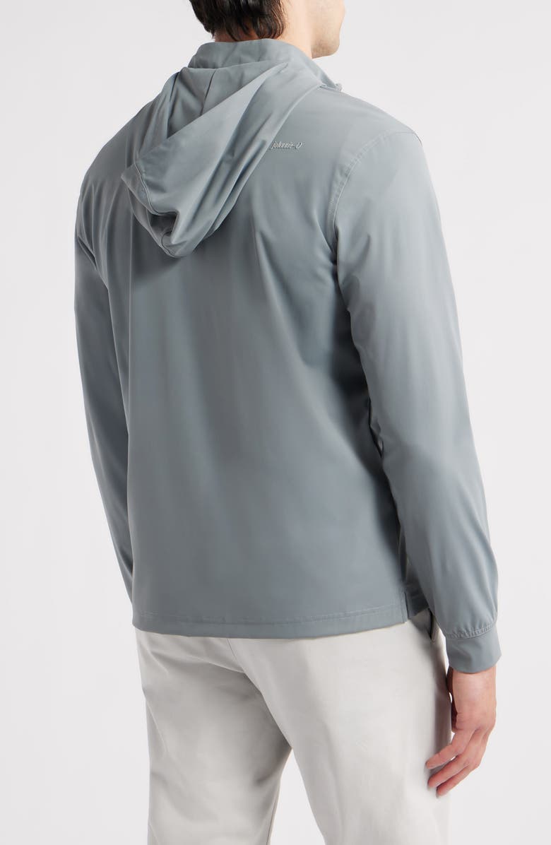 johnnie-O Robby Performance Quarter Zip Hoodie, Alternate, color, Thunder