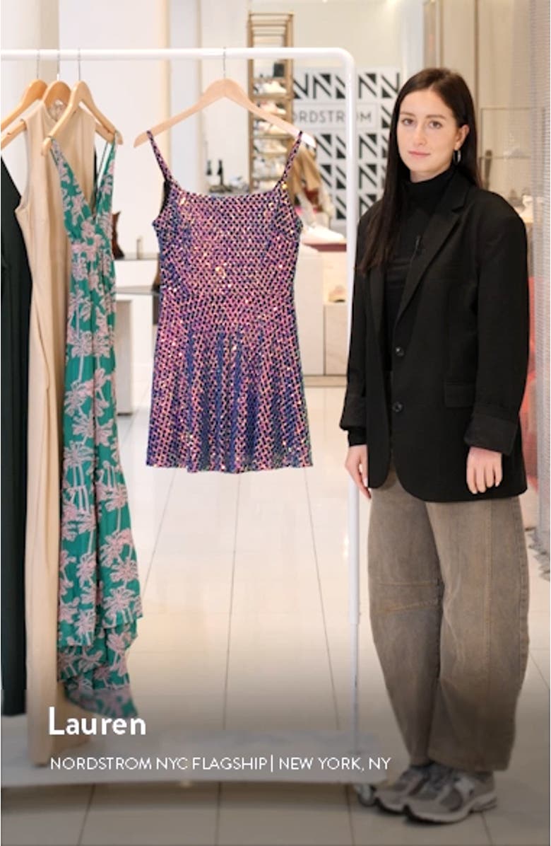 Sequin Skater Dress, sales video thumbnail