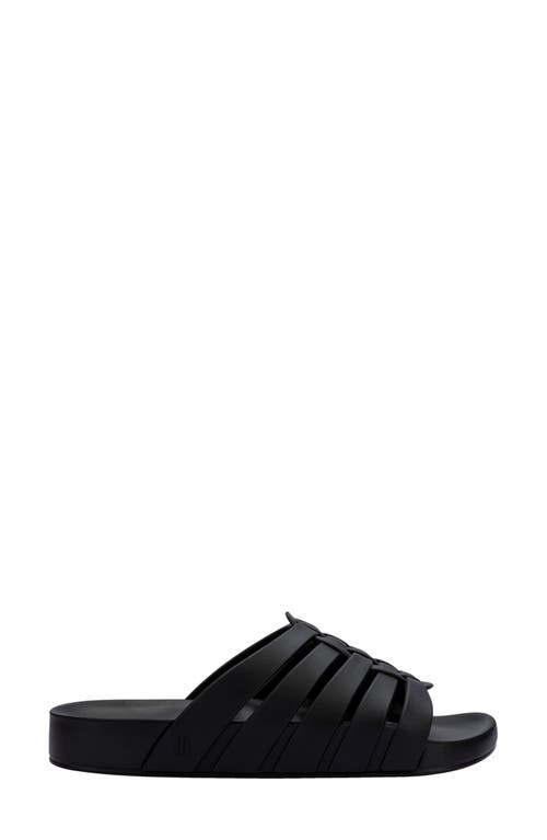 Melissa Possession Slide Sandal In Matte Black