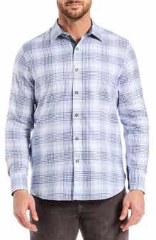 Delford Plaid Cotton Button-Up Shirt