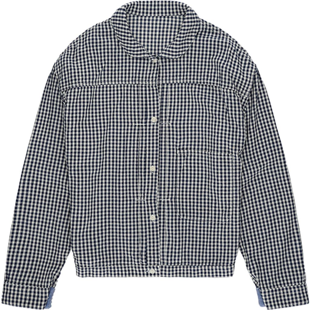 Fortela Peter Vichy Cotton Jacket In Blue