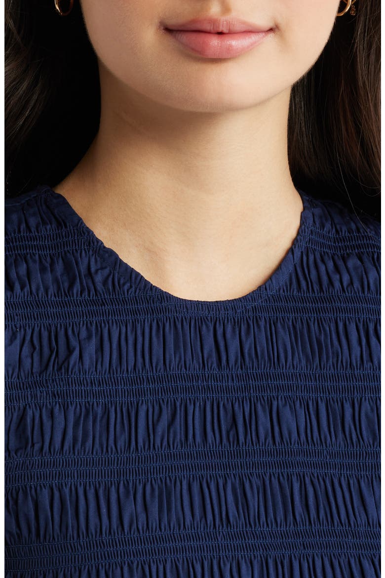 The Melody Smocked Minidress, Alternate, color, MIDNIGHT NAVY