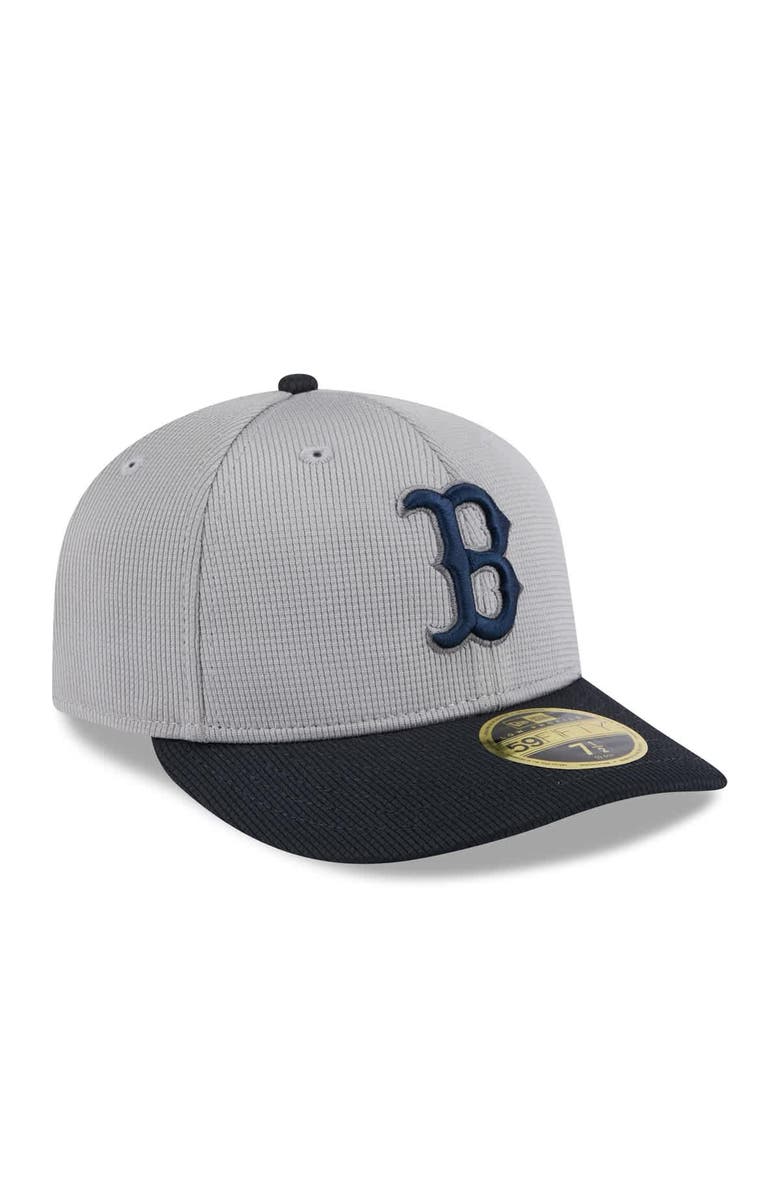 New Era Men's New Era  Gray/Navy Boston Red Sox 2025 Batting Practice Low Profile 59FIFTY Fitted Hat, Alternate, color, 