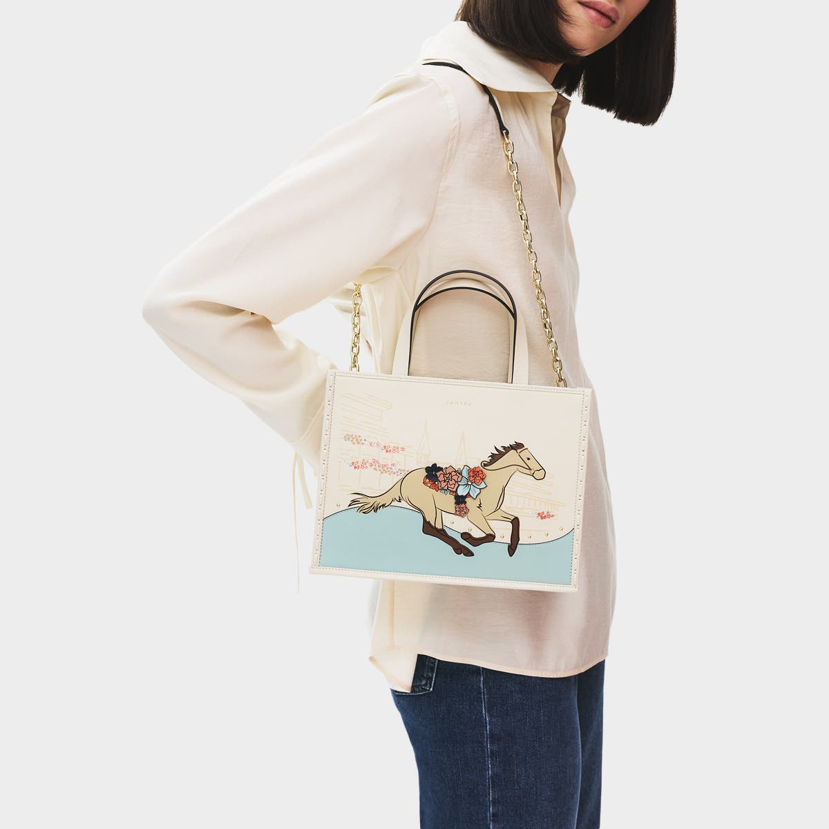 Radley Kentucky Derby Spring 2026 Small Ziptop Satchel Bag, Alternate, color, Salt