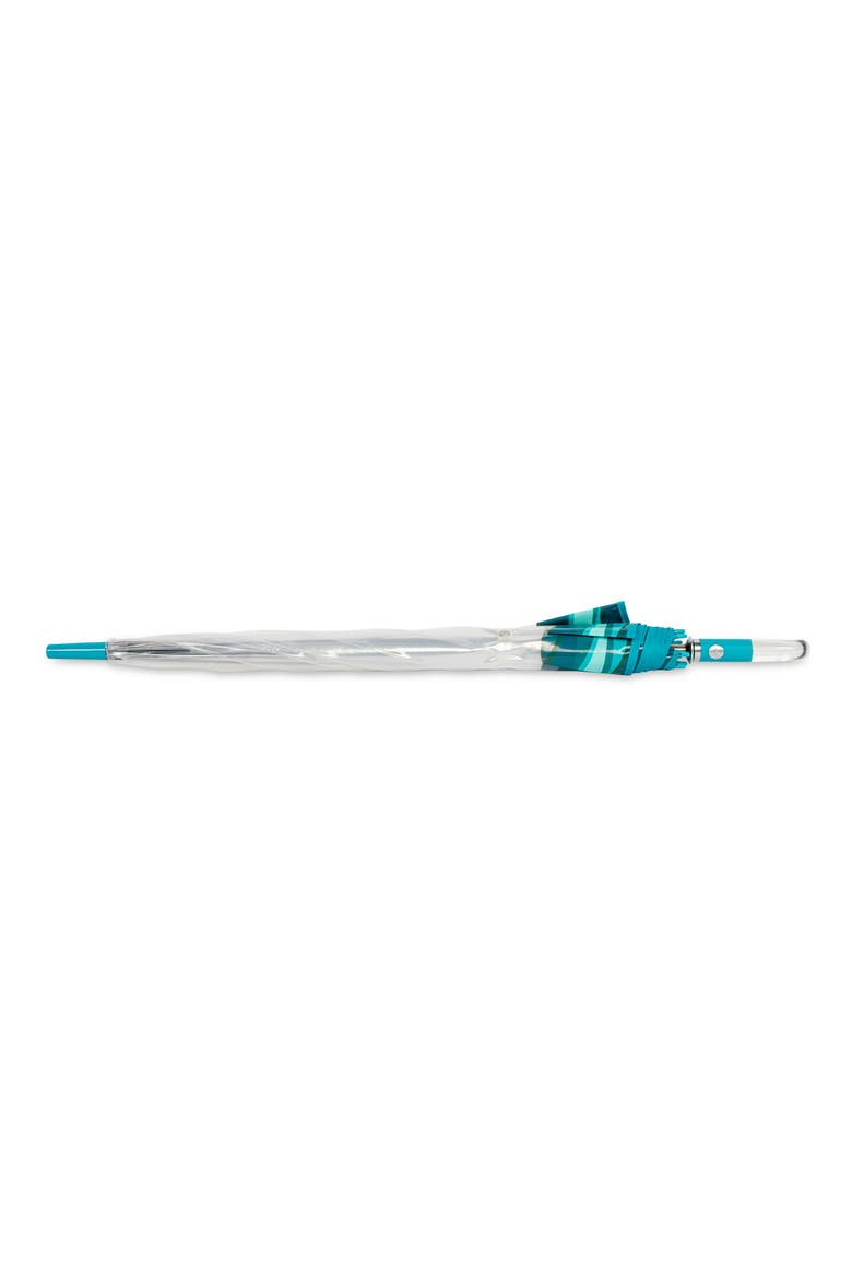 Auto Open Bubble Stick Umbrella, Alternate, color, WAVES OF CAPRI
