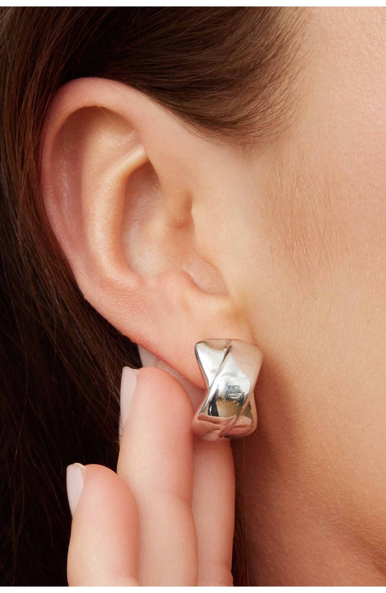 Oradina Sterling Silver Kisses Drop Earrings, Alternate, color, Silver