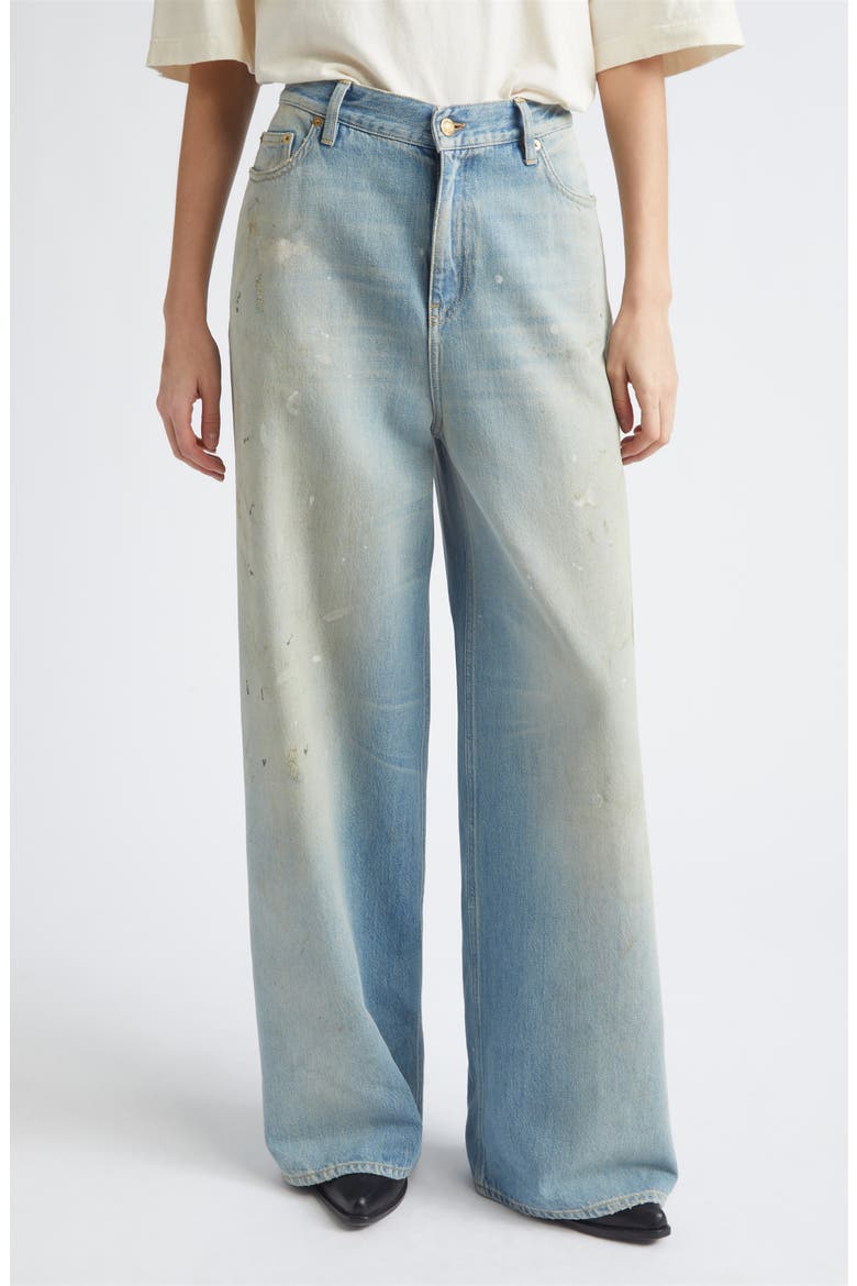 Melody Boyfriend Wide Leg Jeans, Main, color, BLUE