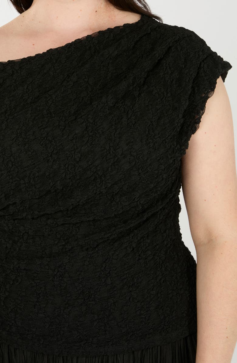 Estelle Gia One Shoulder Top, Alternate, color, Black