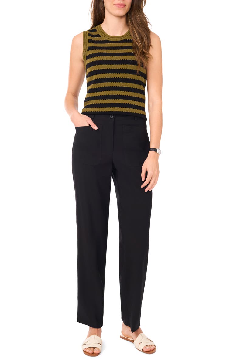 Halogen<sup>®</sup> Pointelle Sleeveless Sweater, Alternate, color, Olive Moss