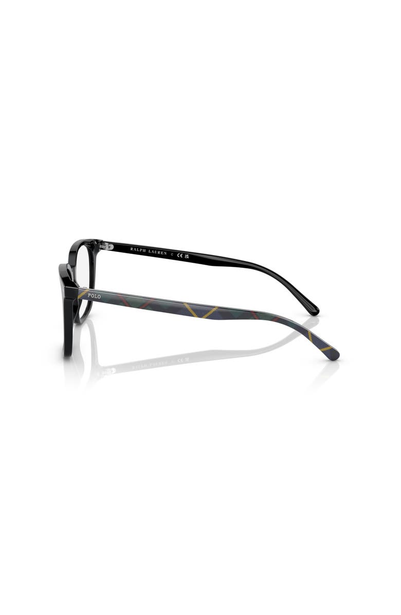 Polo Ralph Lauren 53mm Rectangle optical glasses, Alternate, color, Black