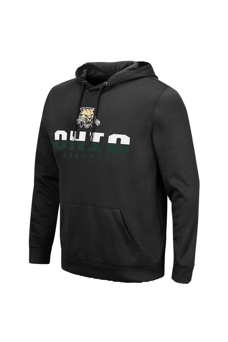 Men's Colosseum Black Ohio Bobcats Lantern Pullover Hoodie, Alternate, color, Black