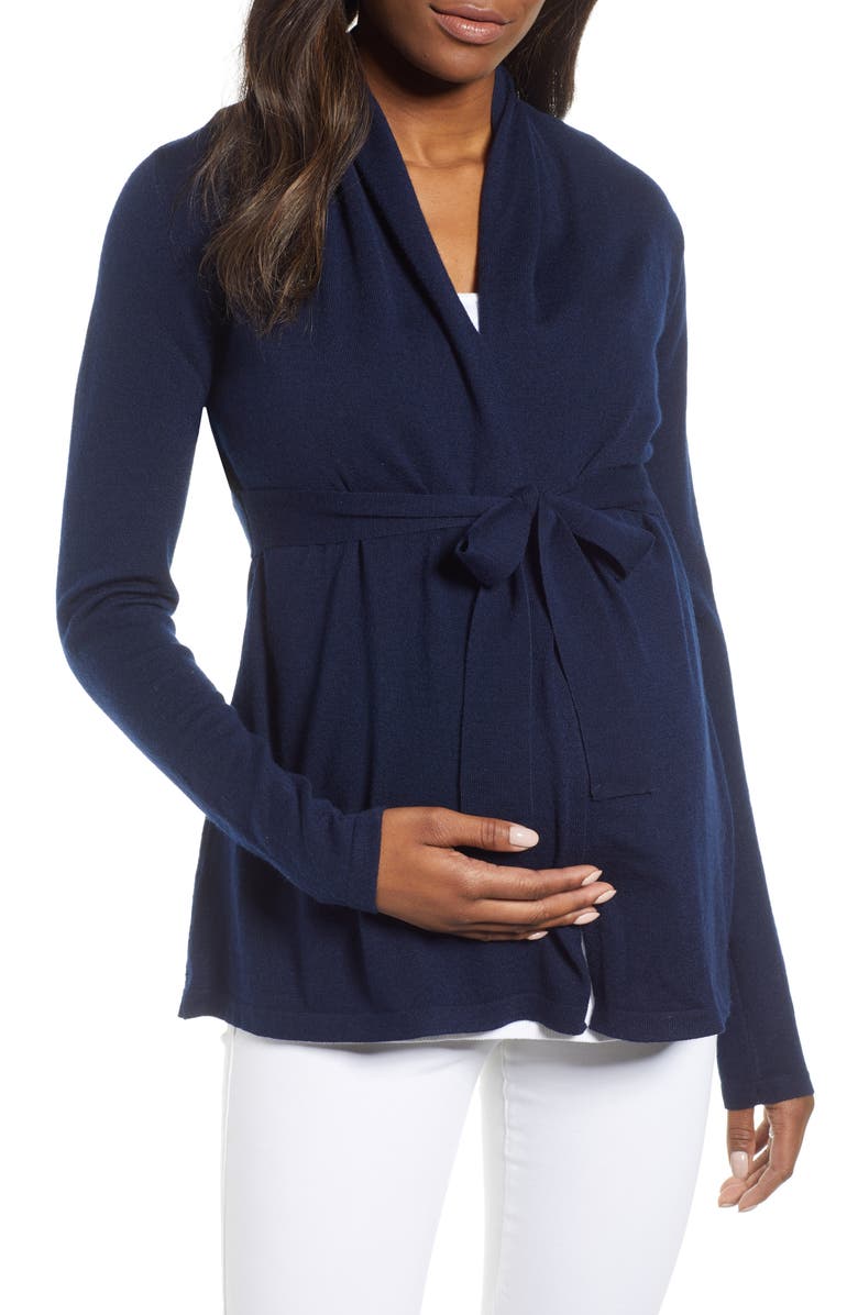 Angel Maternity Wool Blend Maternity Cardigan, Main, color, 