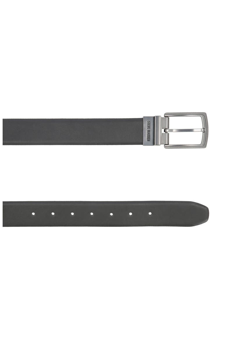 Textured Buckle Reversible Belt, Alternate, color, BLACK/ COGNAC