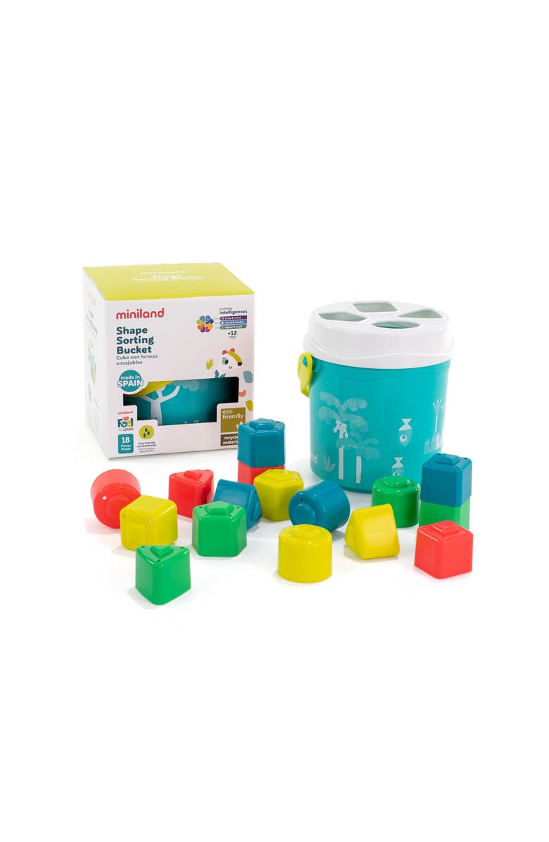 Miniland Feel to Learn Shape sorting bucket, Main, color, Multi
