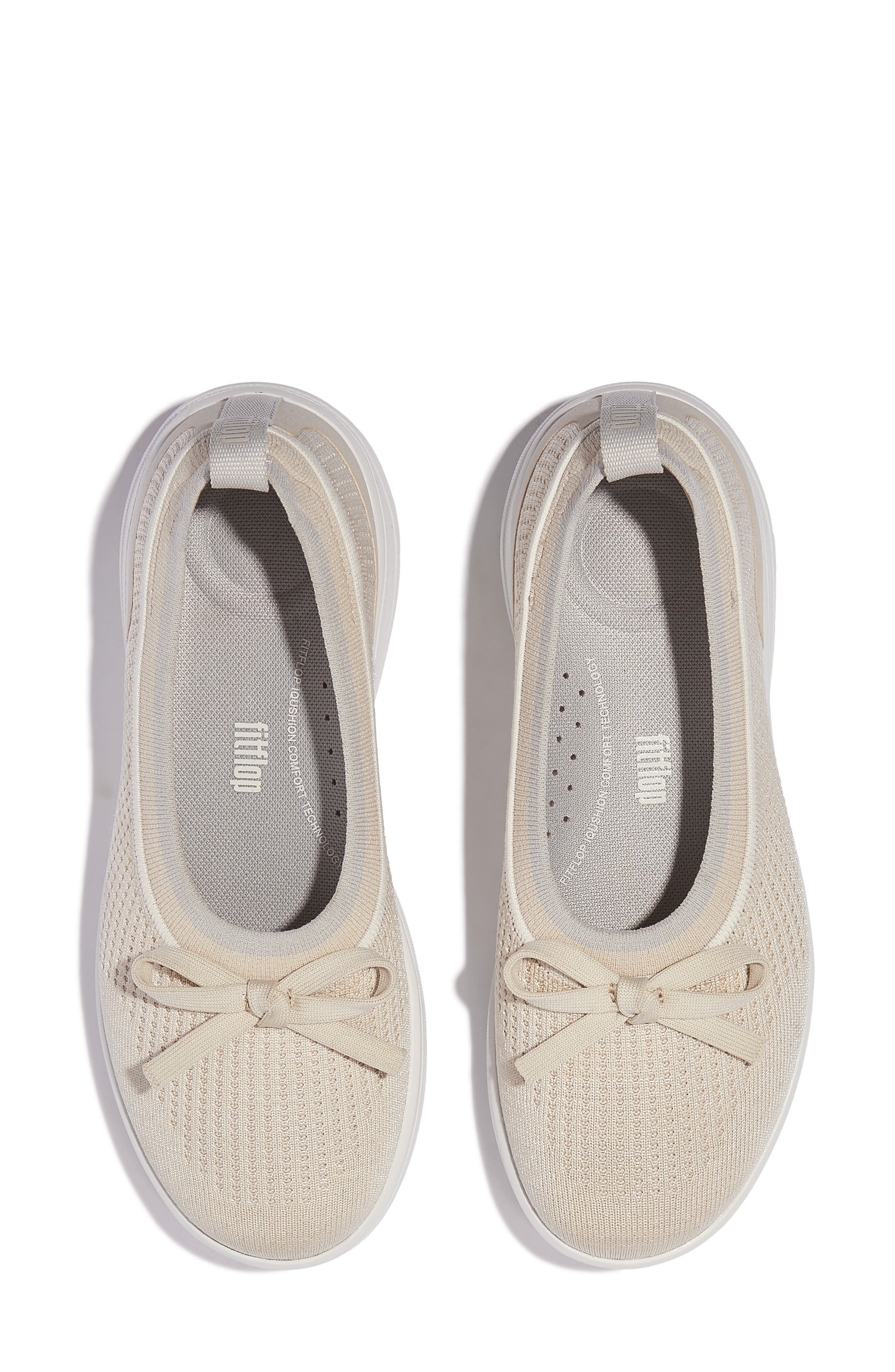 FitFlop Super-Q Bow Ballet Flat, Alternate, color, Paris Beige