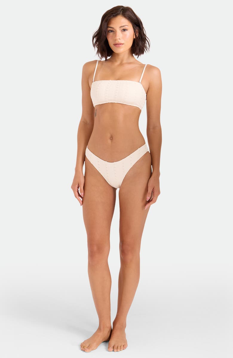 Volcom Coco Low Tide Bandeau Bikini Top, Alternate, color, White Sand