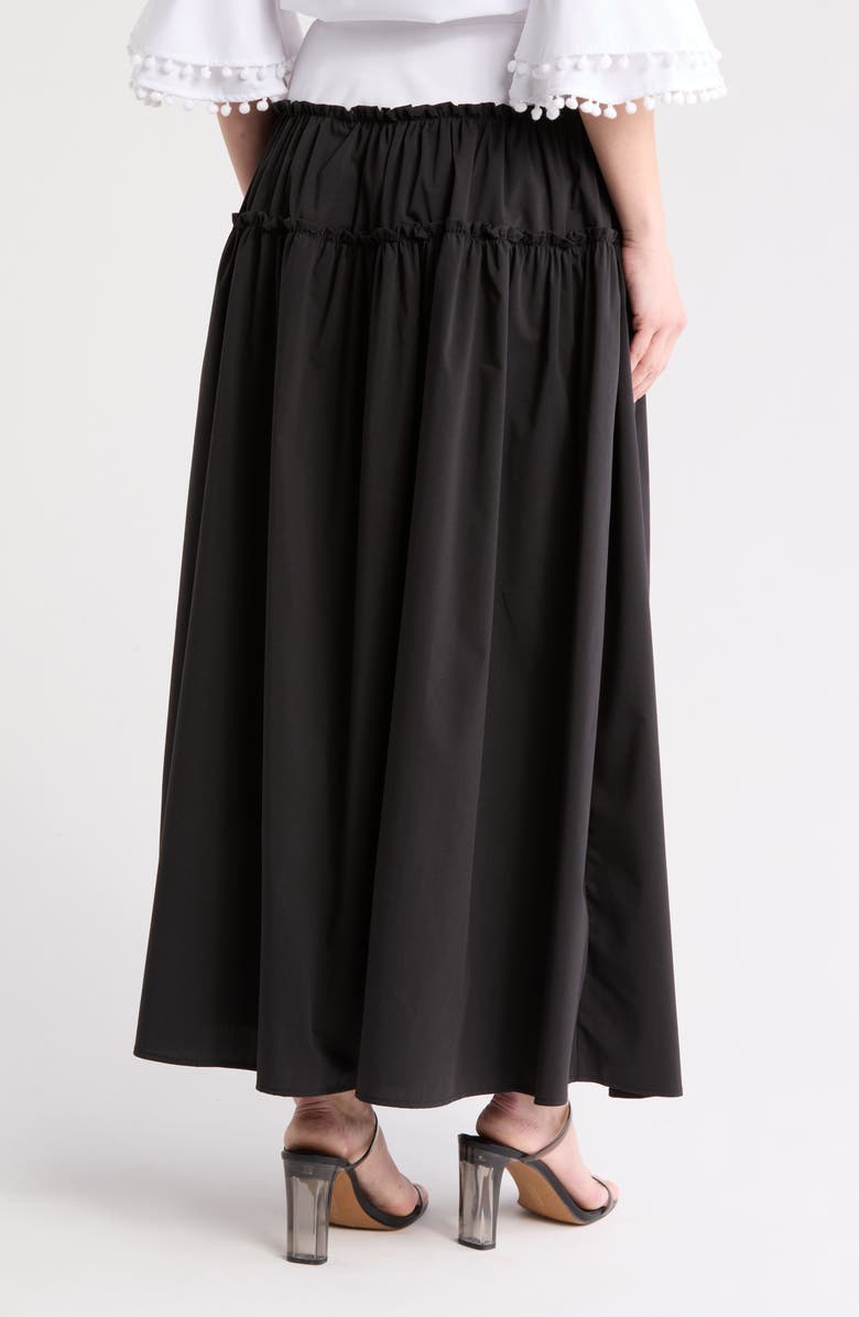 BY DESIGN Angel Maxi Skirt, Alternate, color, White/ Black