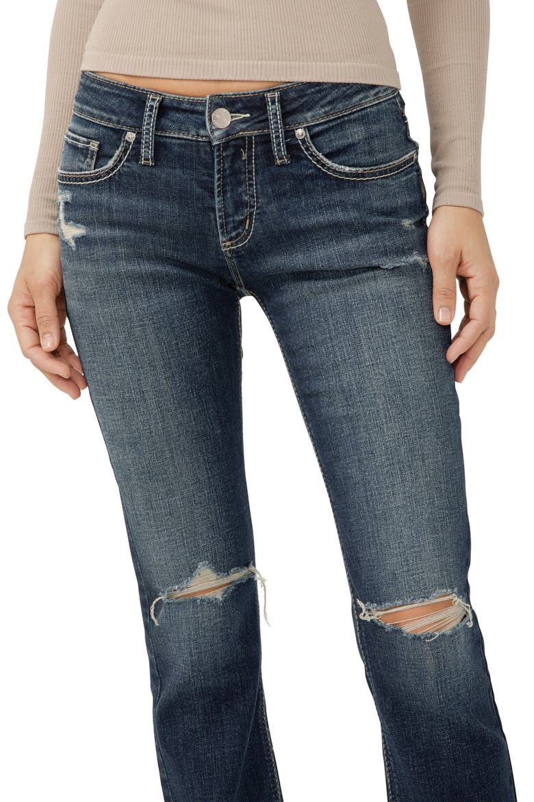 Britt Ripped Low Rise Slim Straight Leg Jeans, Alternate, color, BONNIE
