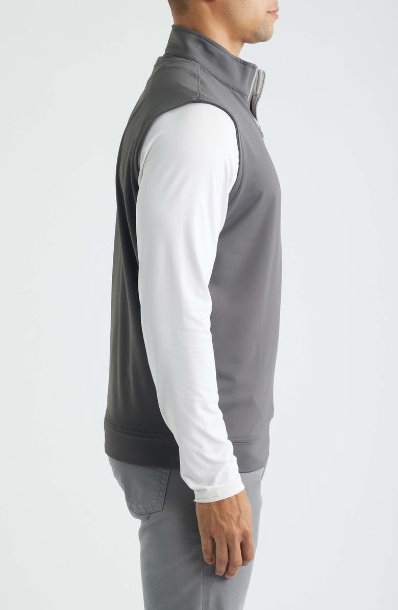 Peter Millar Galway Performance Quarter Zip Vest, Alternate, color, Iron