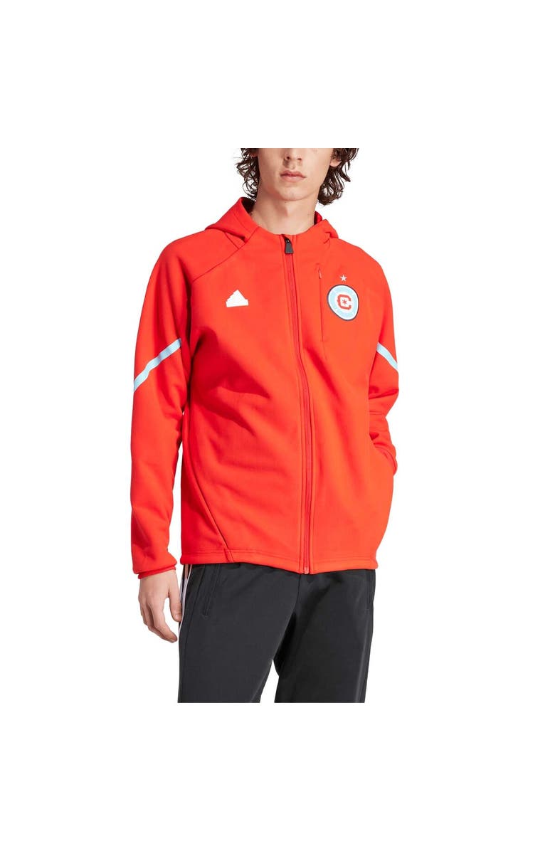 adidas Men's adidas Red Chicago Fire 2024 Anthem Travel Raglan Sleeve Full-Zip Jacket, Alternate, color, Red