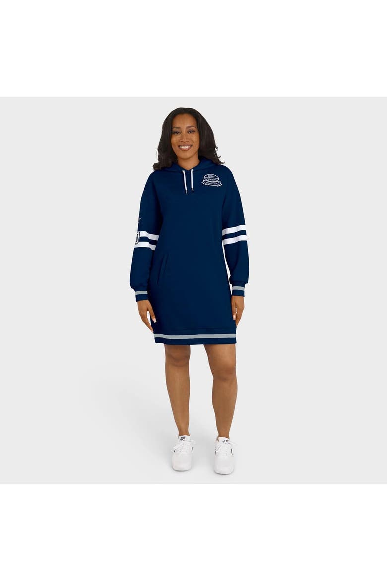 Women's WEAR by Erin Andrews Navy Dallas Cowboys Hoodie Dress, Alternate, color, Navy