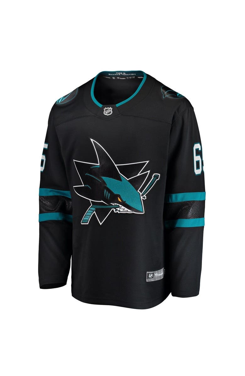 FANATICS Men's Fanatics Branded Erik Karlsson Black San Jose Sharks Breakaway Alternate Player Jersey, Alternate, color, 