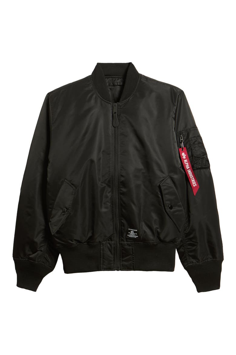 MA-1 Heritage Flight Bomber Jacket, Main, color, BLACK
