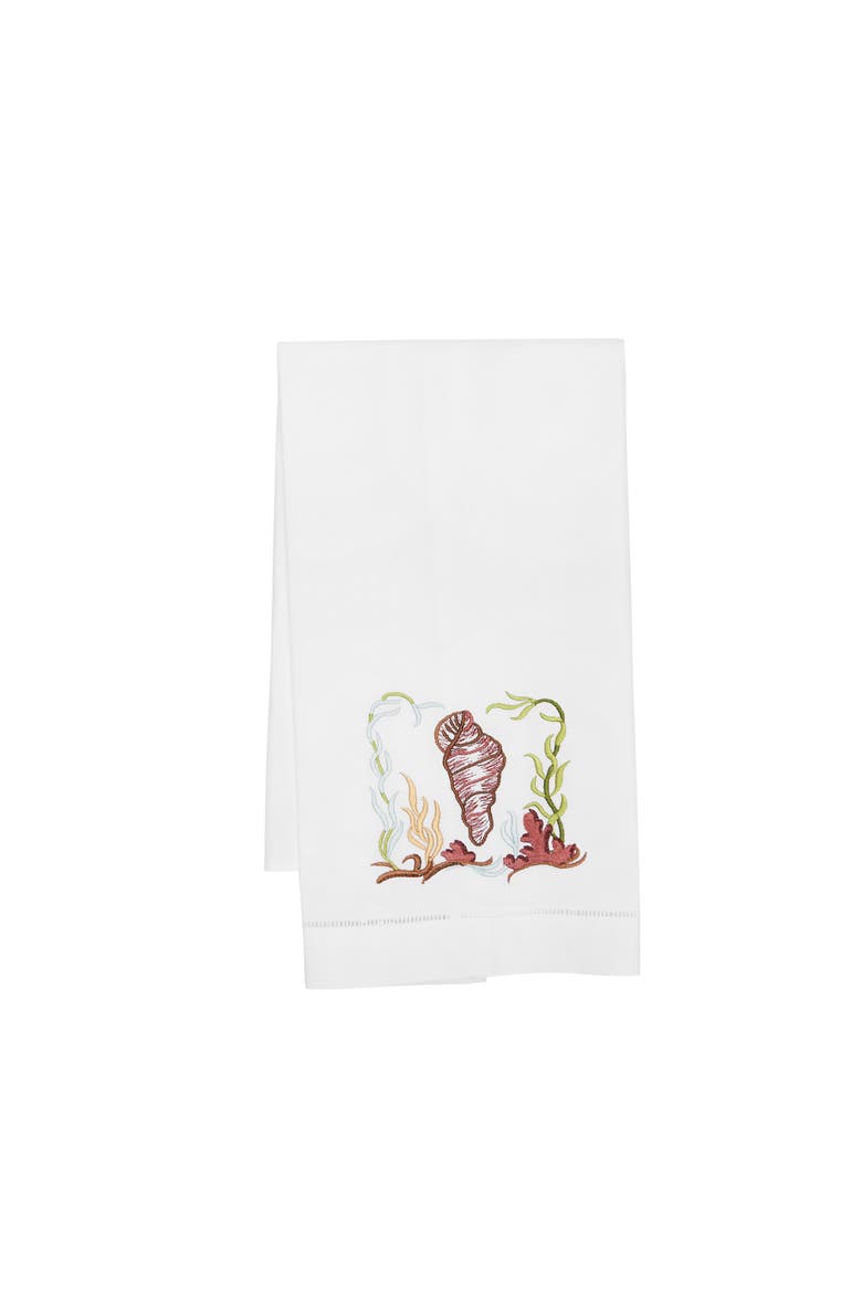 Tulip Shell Woven Kitchen Towel, Main, color, brown