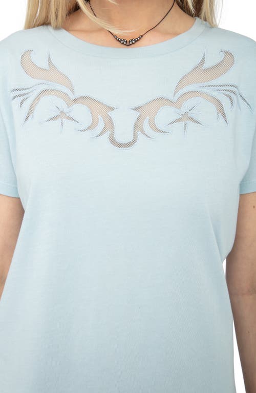 Zadig & Voltaire Alys Mesh Inset Cotton T-shirt