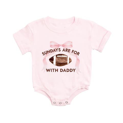 Sundays Are For Football With Daddy Short Sleeve Romper