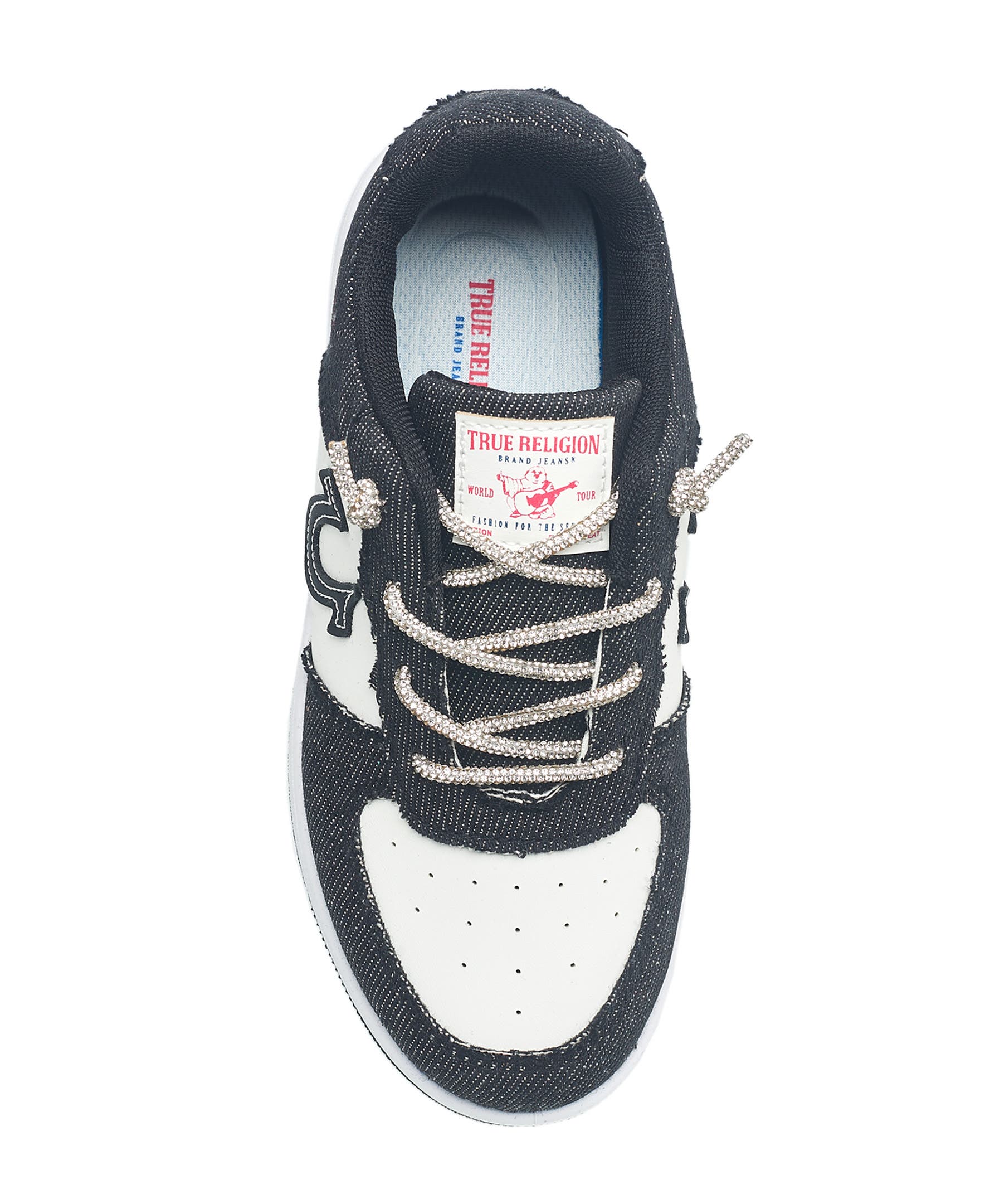 True Religion Girl's Allison Logo Sneaker, Alternate, color, Black