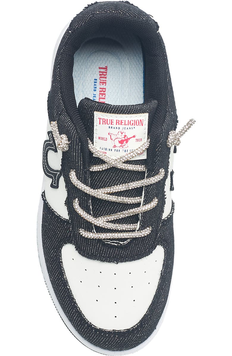 True Religion Girl's Allison Logo Sneaker, Alternate, color, Black