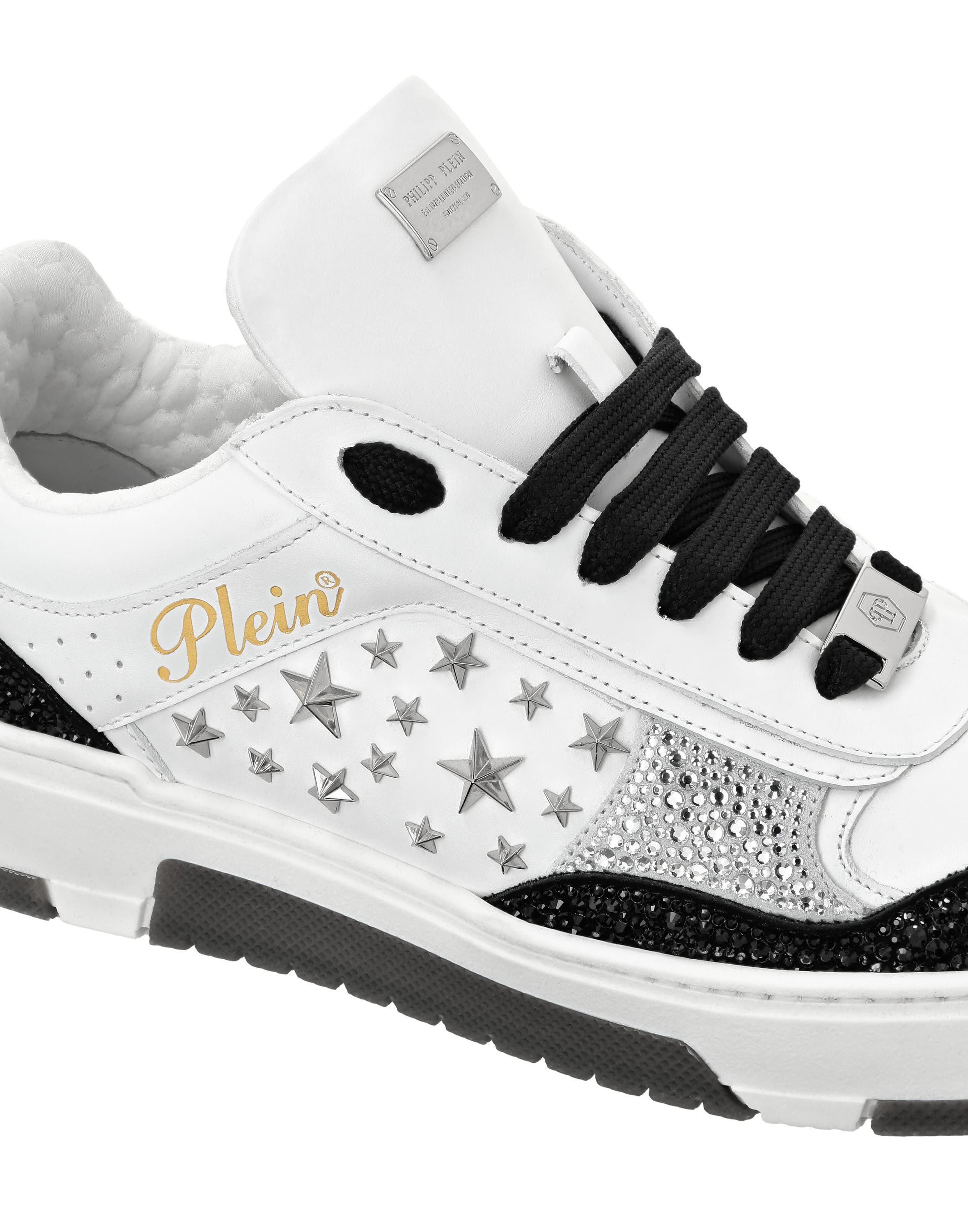 Low-Top Sneakers Mix Studs Star Unisex, Alternate, color, black