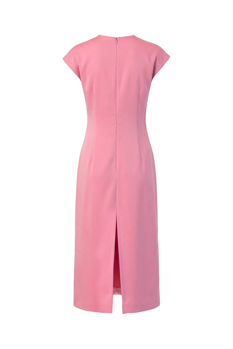 Midi Off-Shoulder Straight Satin Dress with Side Knot, Alternate, color, Pink