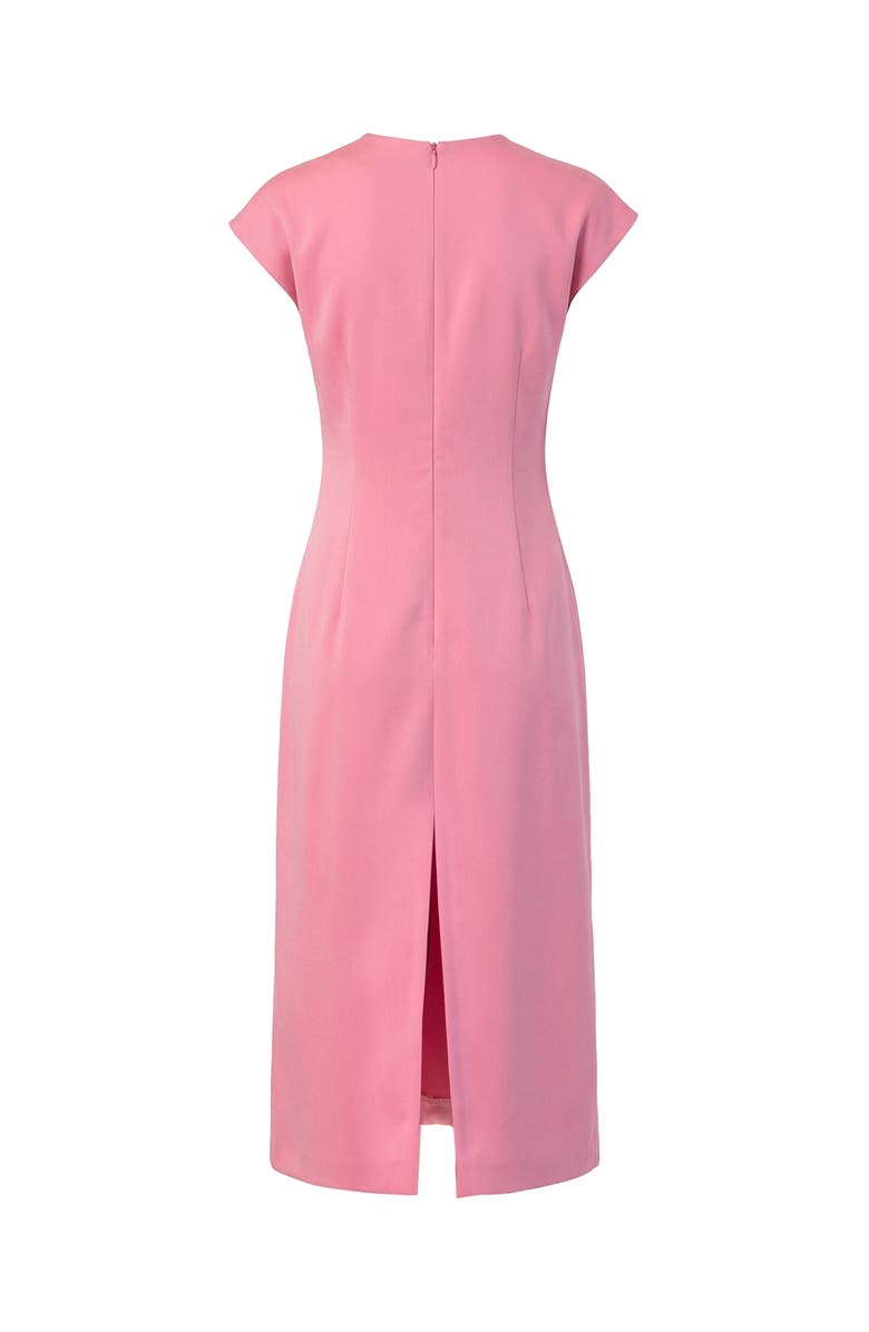 IVONNE Midi Off-Shoulder Straight Satin Dress with Side Knot, Alternate, color, Pink